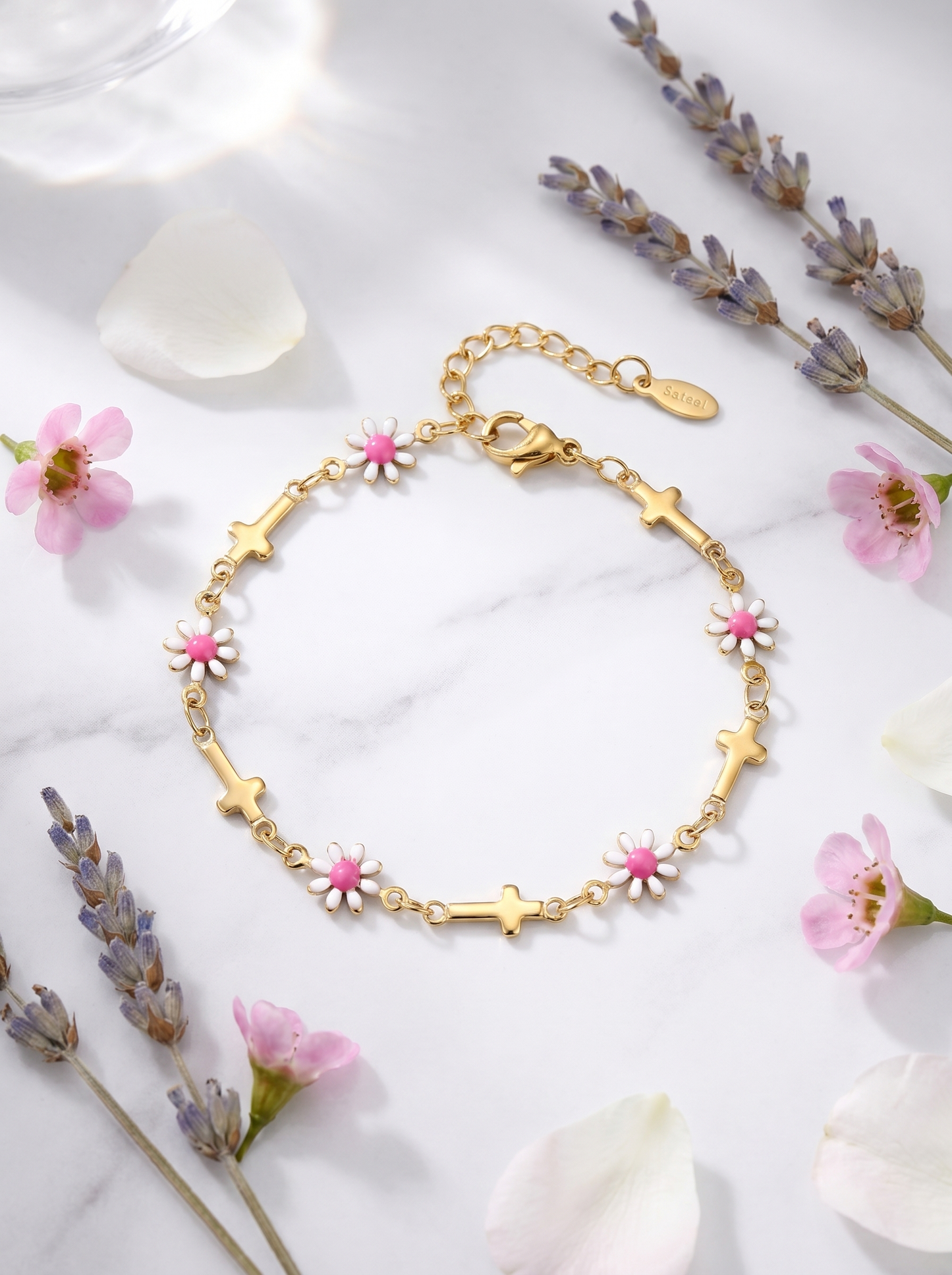 Bracelet Évangile Fleur Acier Inoxydable