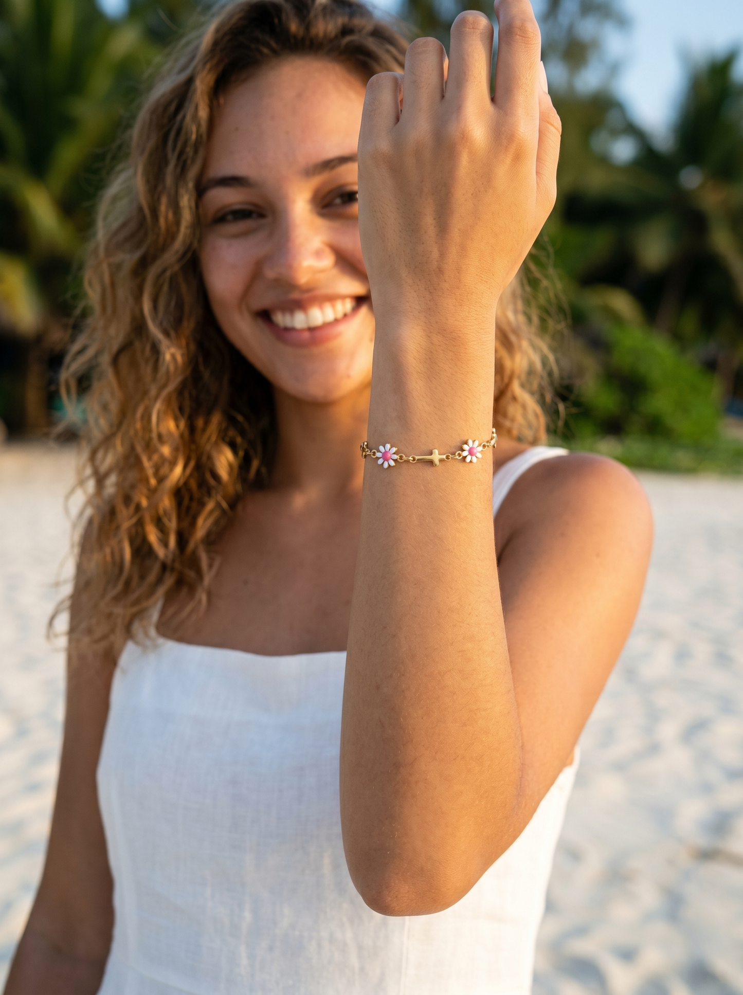 Bracelet Évangile Fleur Acier Inoxydable